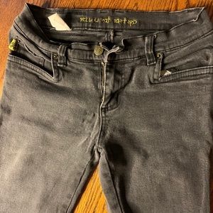 Yellow rat bastard black skinny jeans